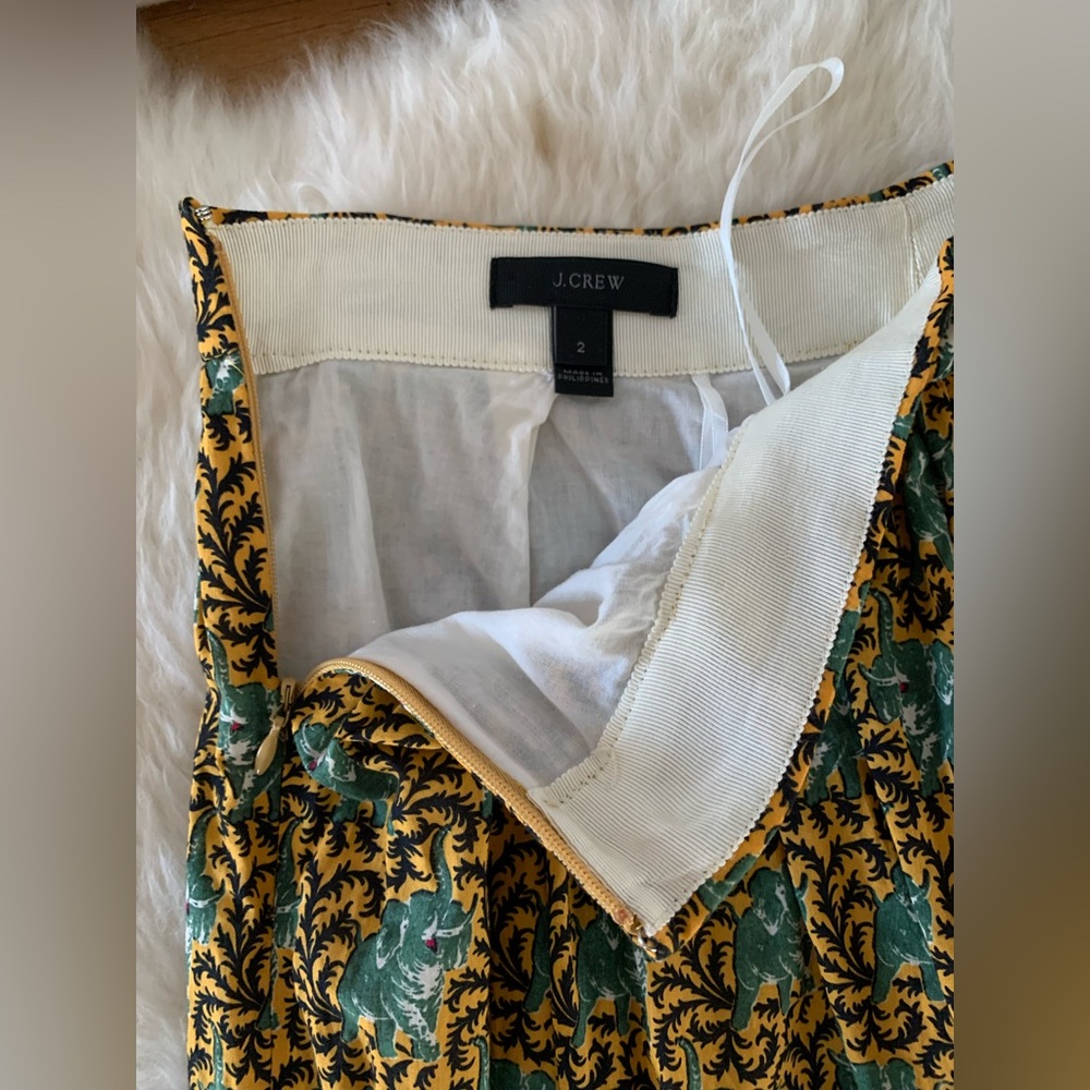 J. Crew Ratti Elephant Print Skirt - Picture 4 of 5